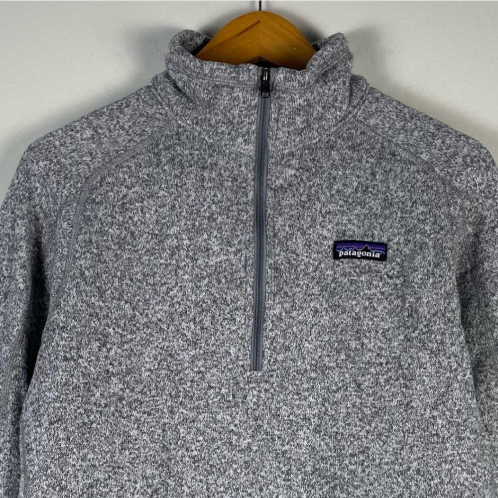 Patagonia 1/4 Zip Better Sweater Size L Heathered Gray